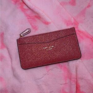 Kate Spade Rose Glitter Compact Wallet